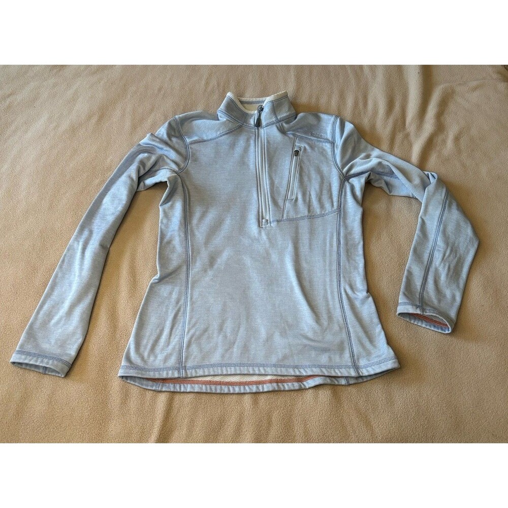 5.11 Tactical Womens Pullover Quarter Zip Long Sleeve Shirt Light Blue Size XS